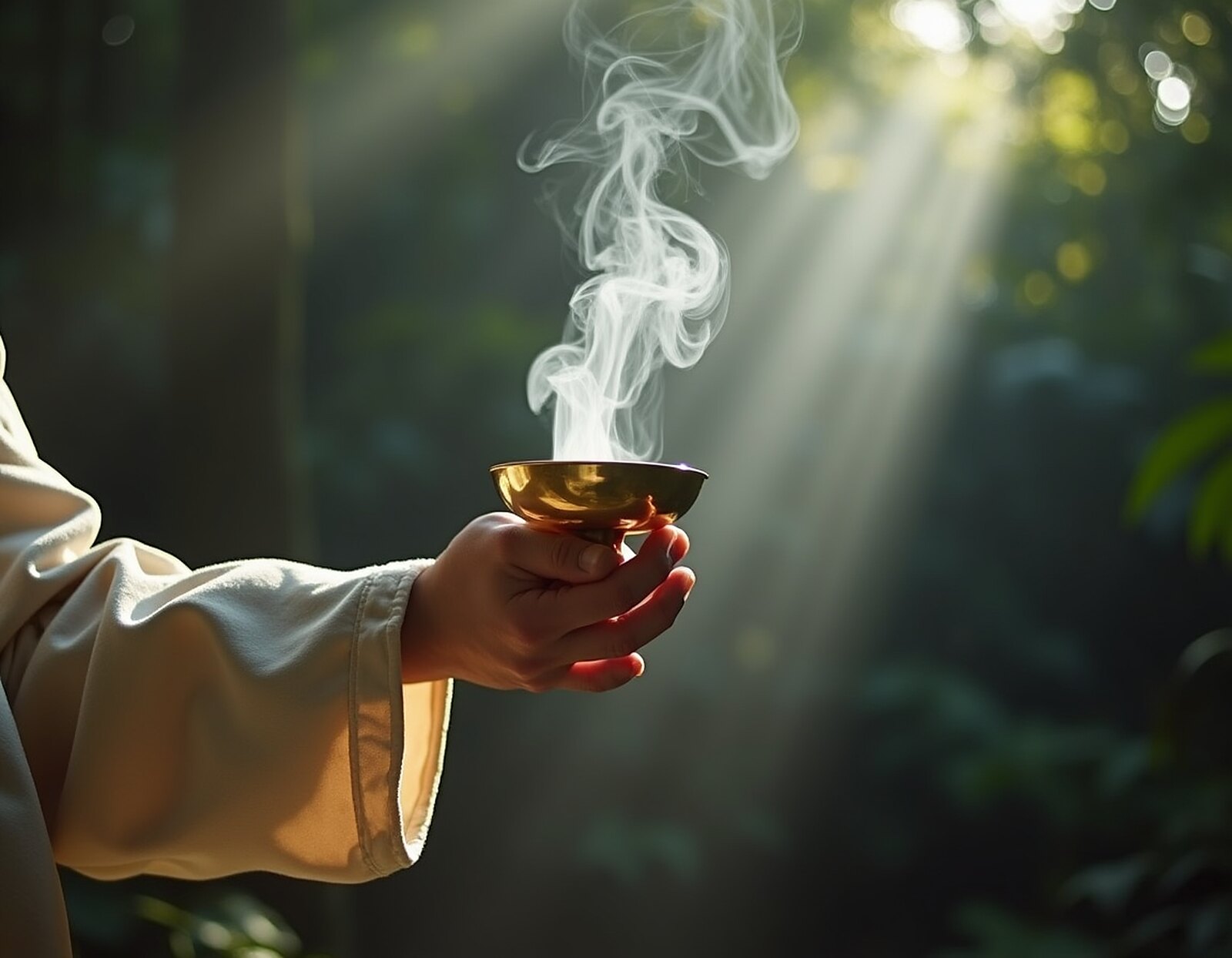 A censer swung in the clearing