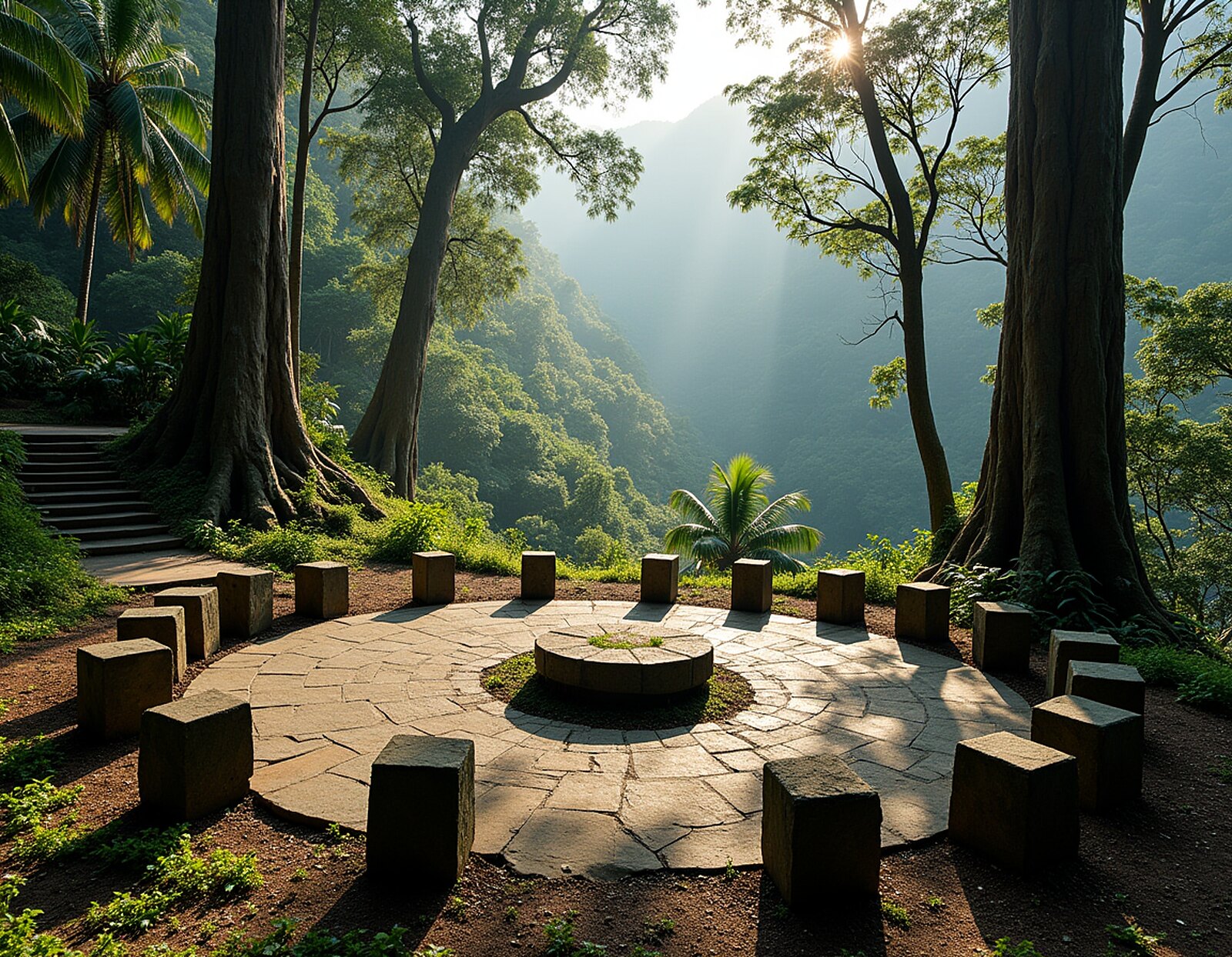 The stone circle in the clearing